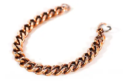 Heavy Copper Cuban Link Men's Bracelet Vintage 1950s Sister Clasp • $66.60
