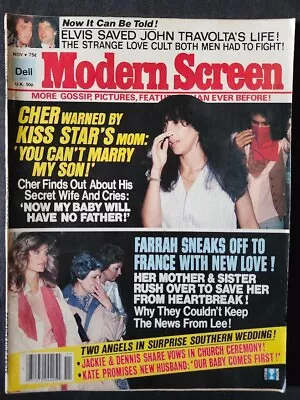 Modern Screen Nov 1978 Cher Elvis Farrah John Travolta Kate Jaclyn EUC • $25