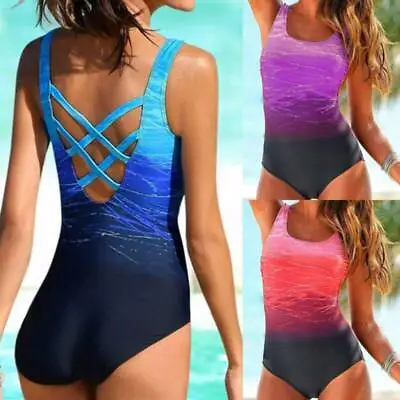 £12.89 • Buy Women Ladies Tummy Control Monokini One-piece Swimwear Swimsuit Swimming Costume