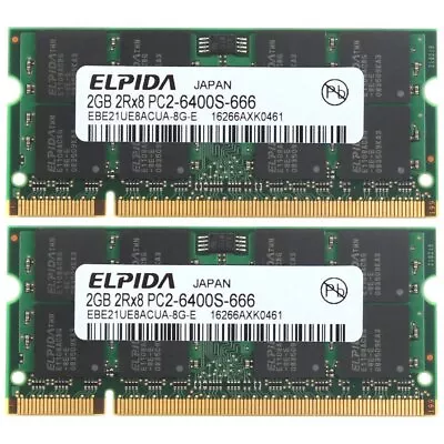 4GB 2X 2GB Kit TOSHIBA SATELLITE PRO A100 A120 A200 A210 A300 A300D DDR2 Memory • $10.78