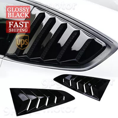 For Ford Mustang 15-2020 Glossy Side Quarter Window Louvers Rear Sun Shade Cover • $19.89