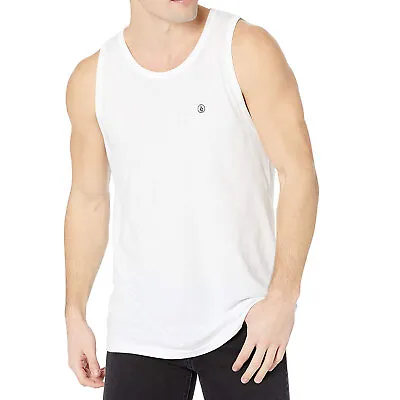 Volcom Men's Solid Heather Sleeveless Tank Top Shirt White Clothing Apparel S... • $20.99