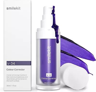 Smilekit V34 Formula Color Correcting Purple Tooth Whitening Stain Removal!! • $22.95