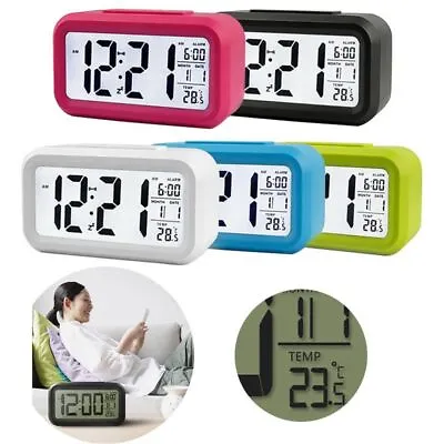 2aaa Battery Operated Digital Alarm Clock W/snooze Thermometer- Illuminated • £6.97