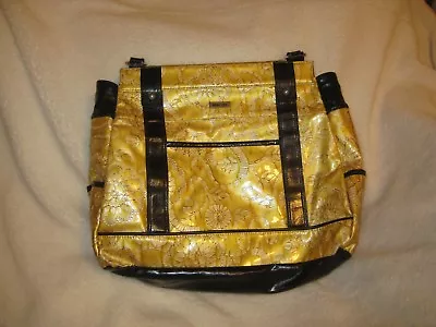 Large Miche Tote Base With Gold Floral Cover Size 12 X 16 EUC Strap 9 Inch Drop • $17.99