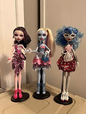 Monster High 3 Pack Dot Dead Gorgeous Dolls Draculaura Abbey Ghoulia Exclusive • $105