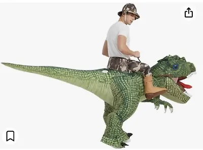 One Casa Ride T-rex Inflatable Costume Adult One Size Fits All • $35
