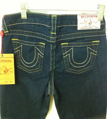 True Religion Girls Kids Children Carrie Dark Blue Jeans Denim Pants!! Size 14 • $79.99