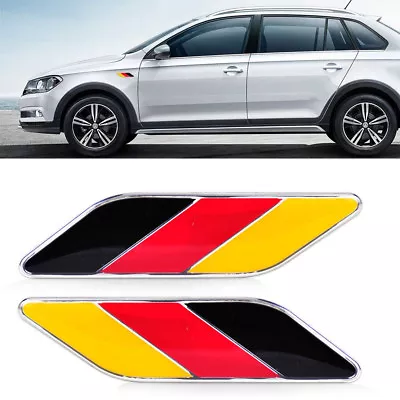 2x Auto Car German Germany Flag Emblem Badge Stripes Sticker Decals For VW Audi • $7.96