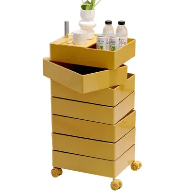 7 Drawers 360° Movable Rotating Storage Side End Coffee Table Sofa Cabinet Wheel • $114.59