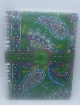 New Vera Bradley Mini Notebook Perforated Lined Sheets Pocket Emerald Paisley • $9.77