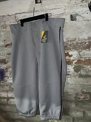 Easton Baseball Pants XL 36-38 Mens Pro Knicker Piped Gray Black Piping NEW • $19.99