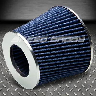 3  Performance Short Ram Cold Air Intake Round Tapered Blue Rubber Filter+clamp • $13.88