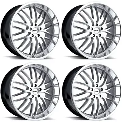 Set 4 TSW Snetterton 17x8 5x4.5 Hyper Silver W/ Mirror Cut Lip Wheels 17  40mm • $988