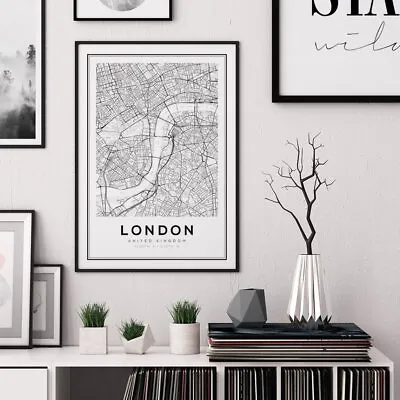 London Map Print London City Map Print Art Poster Choose Your Size. • $28.46
