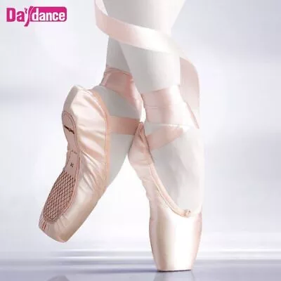 Girls Ballerina Ballet Pointe Shoes Pink Red Women Satin Canvas Ballet Shoes  • $36.26