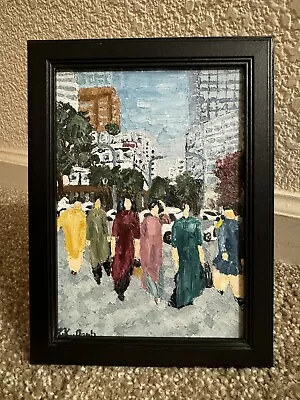 ORIGINAL OIL PAINTING SAIGON LANDSCAPE FRAMED SIGNED SIZE 5 X 7 • $26.95