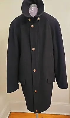 Mario Valente 40l Wool Cashmere Top Coat ~ Car Coat ~ Peacoat Made In Italy • $50