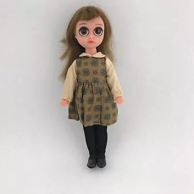 Vintage Susie Sad Eyes Doll Big Eyes Original Dress Light Brown Hair READ • $28