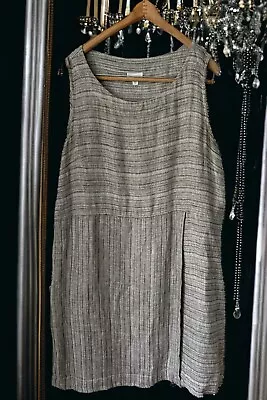 J Jill Pure Jill  Womens 100% Linen Dress Sz XL Shift Minimalist Sleeveless • $27