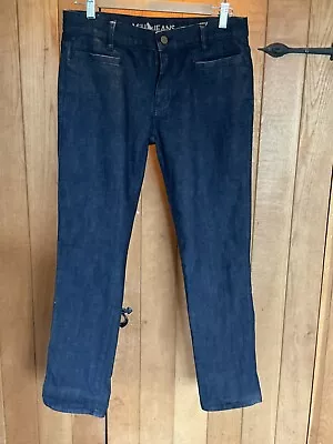Mih Jeans Designer 28 Mid Rise Cropped Slim Leg Dark Blue Paris Jeans • $49.33