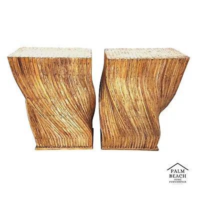 Vintage Bamboo Table Dining Console Bases Pedestals Boho By McGuire • $2495