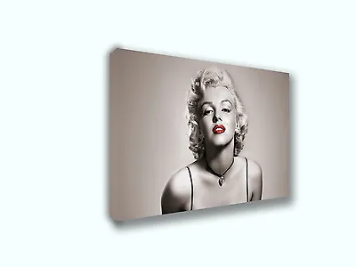 MARILYN MONROE Red Lips Actress Painting Canvas Print Art Home Decor Wall Art • $186.20