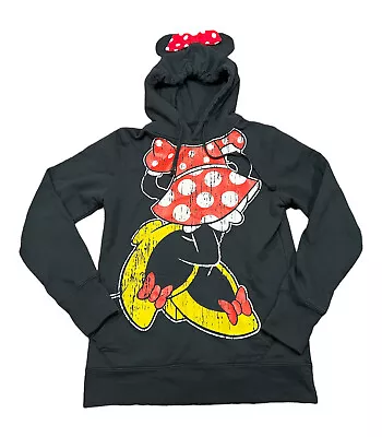 Disney Park Minnie Mouse Ears Costume Hoodie Sweatshirt Women’s Small • $22.50