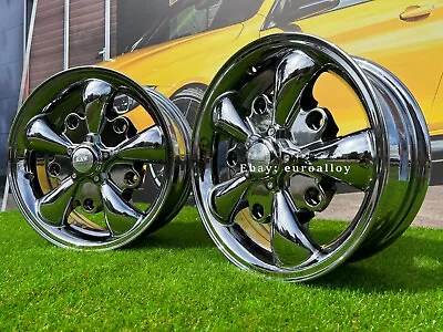 $1183.26 • Buy 15 Inch 5X205 RAW CLASSIC CHROME Wheels For VW Volkswagen Bug Beetle MK1 Rims