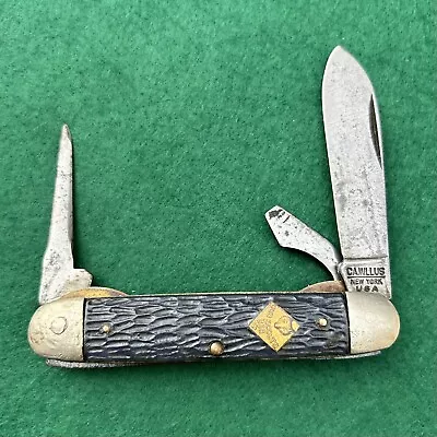 Vintage Camillus USA Official Cub Scouts Liner Lock Camp Pocket Knife 1960's • $16.50