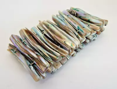 2  Abalone Shell Pieces On A  7  Elastic Bracelet • £4.99