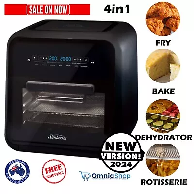 Sunbeam Multifunction Air Fryer Oven Fry Bake Fruit Dehydrator Rotisserie Roast  • $394.97