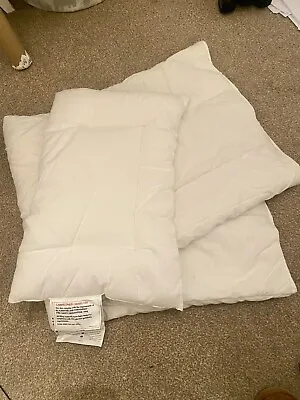 IKEA White LEN Pillow & Duvet Set For Cot Nursery Bedding • £15