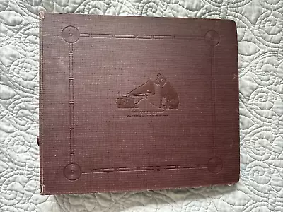 10  78 RPM Record Storage Album - Brown (Holds 10 Records) HMV  F  • $12