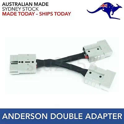 $21.95 • Buy Anderson Plug Double Adaptor 12v 50amp 6mm Cable