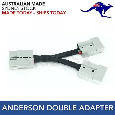 Anderson Plug Double Adaptor 12v 50amp 6mm Cable • $21.95