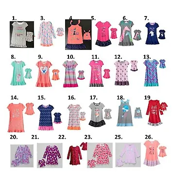 Girl 4-14 And 18  Doll Matching Nightgown Pajamas Fit Dollie Me American Girls • $14.99