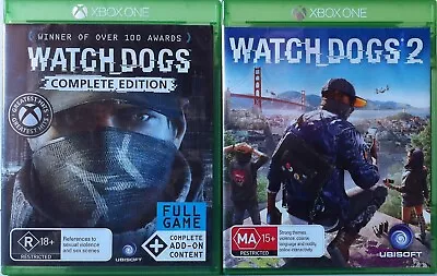 Watch Dogs Complete Edition And Watch Dogs 2 Game Bundle Xbox One • $39.95