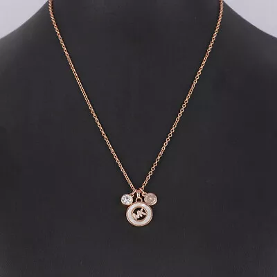 Michael Kors Hollowed Fashion Ring Inlaid Shell Mother Shell Letter Necklace • $23.79