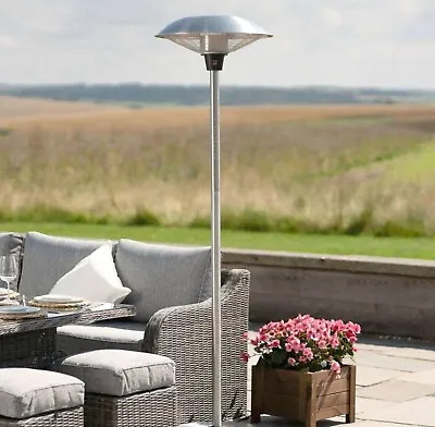 Very Good Condition 2.1W Free Standing Patio Heater Outdoor IP55 Halogen Lights • £30