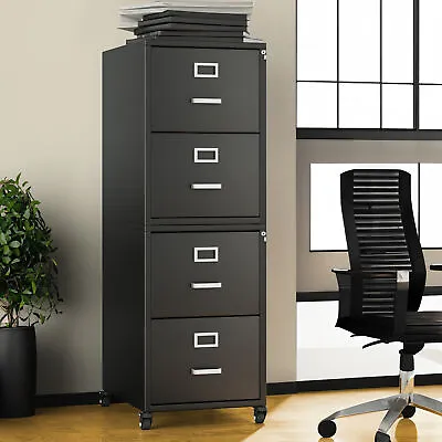 TAUS 4-Drawer File Cabinet Office Storage With Lock Metal Vertical File Cabinet • $196.79