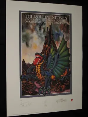 The Rolling Stones - P/signed Lithograph Image From - Cardiff & Pembroke Castle • $499