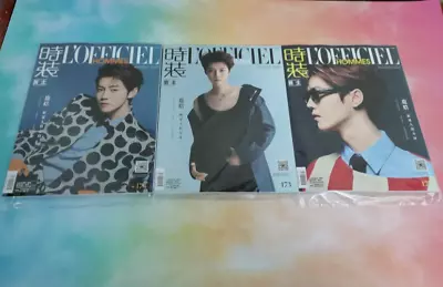 Set Of 3 Magazine L'OFFICIEL HOMMES China Dec 2022 With Cover On Lu Han LUHAN • $89.99