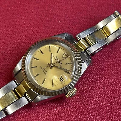 $890 • Buy Ladies Rolex Tudor Princess Oystersate Automatic Two Tone Oyster Running On Time