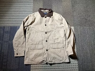 Mens Lands End Jacket Medium 38-40 Tan Beige Chore Barn Field • $27.99