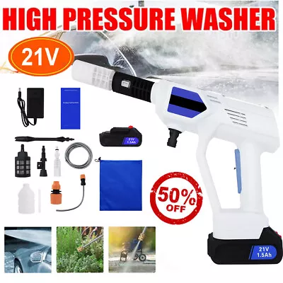 Portable Cordless High Pressure Car Wash Washer Gun For Home Garden Car Cleaning • $45.30