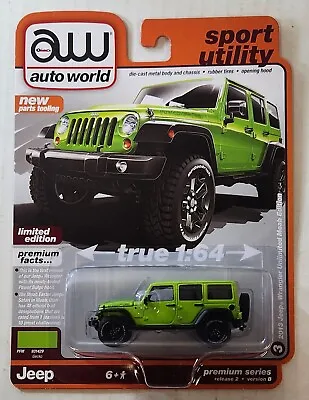 Auto World 2013 Jeep Wrangler Unlimited Moab Edition Gecko Green Sahara Willys  • $6.99