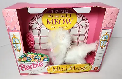 Vintage 1993 Barbie Mitzi Meow Kitty Cat Plush & Brush Mattel NIB NRFB #11070 90 • $49.81