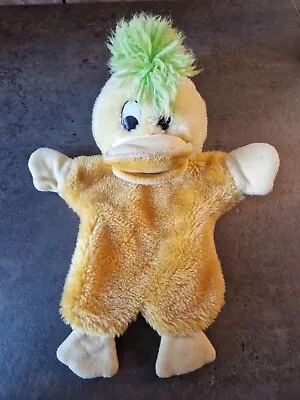 Vintage Edd The Duck 11'' Squeaking Hand Puppet Plush Toy Golden Bear 1990 • £13.95