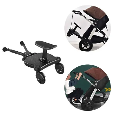 Universal Buggy Stand Board With Seat Stroller Pram Pushchair Connect Load 25kg • £41.59